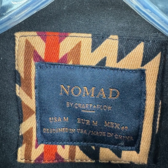 Nomad Craft Flow Tobacco Black Aztec Western Button Up Men medium Heavyweight - Picture 3 of 5